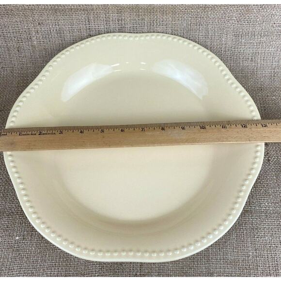 Pottery Barn Emma Beaded Yellow Serving Platter 12.5in - Picture 8 of 8